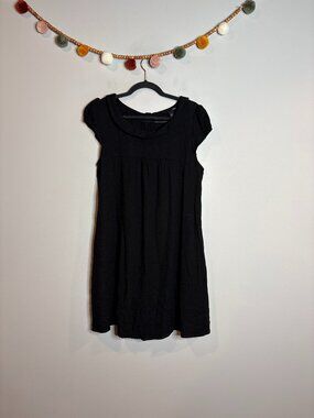 🔆 H&M black peter pan collared babydoll dress